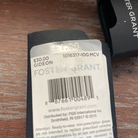 Foster Grant Microvision folding reader NWT IOB with case. Black and silver - Picture 12 of 12